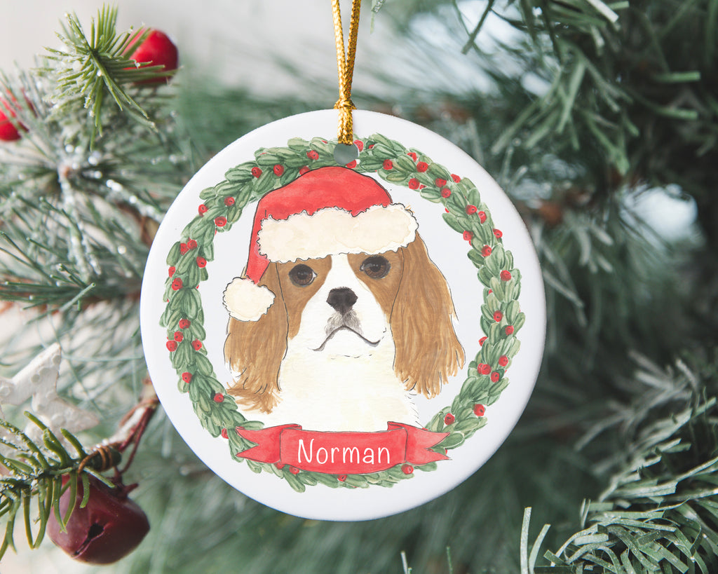 Personalized Cavalier King Charles Spaniel (Blenheim) Christmas Ornament