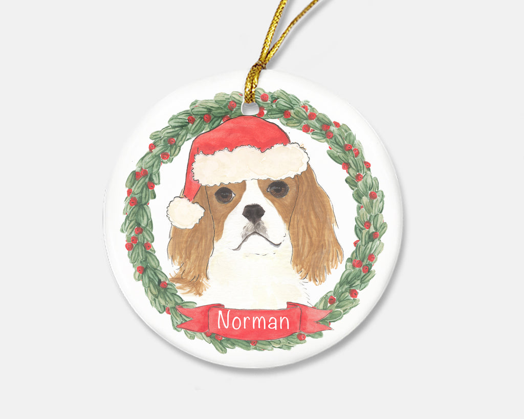 Personalized Cavalier King Charles Spaniel (Blenheim) Christmas Ornament