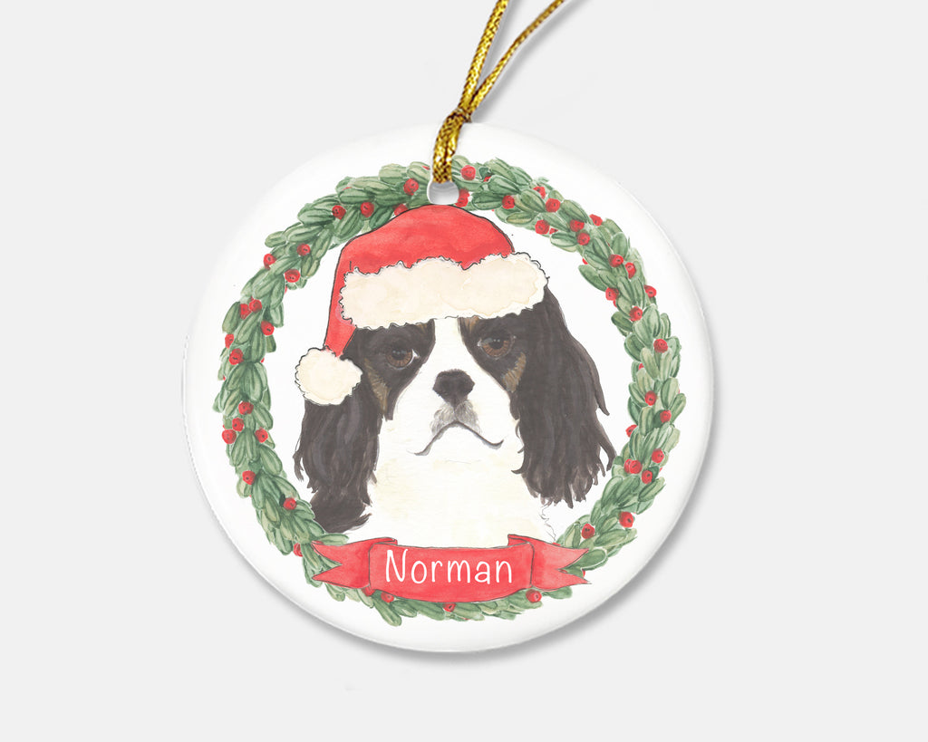 Personalized Cavalier King Charles Spaniel (Tricolor) Christmas Ornament