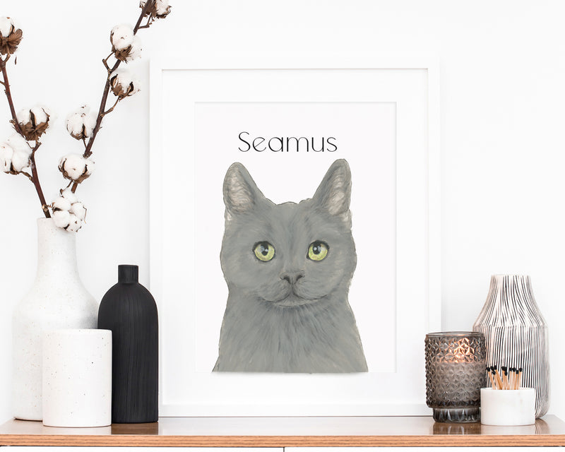 Personalized Chartreuse Cat Fine Art Prints