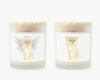 Chihuahua (Long Haired, White) Candle