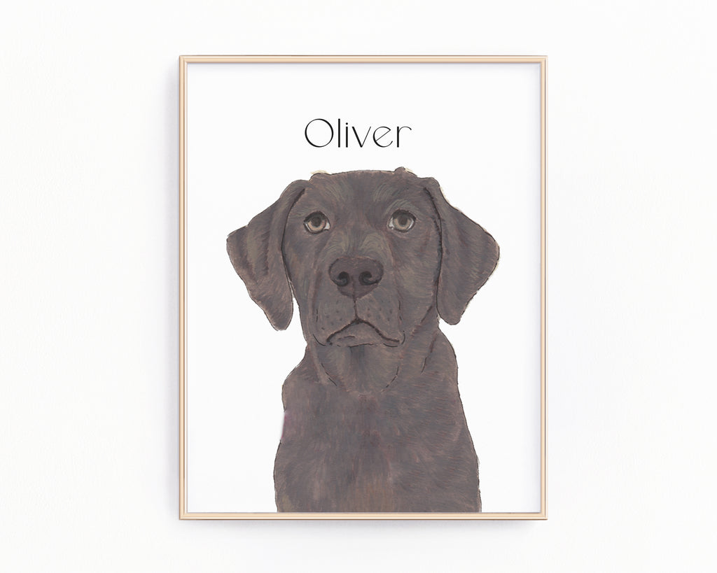 Personalized Labrador (Chocolate) Fine Art Prints
