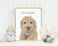 Personalized Golden Doodle (Apricot) Fine Art Prints