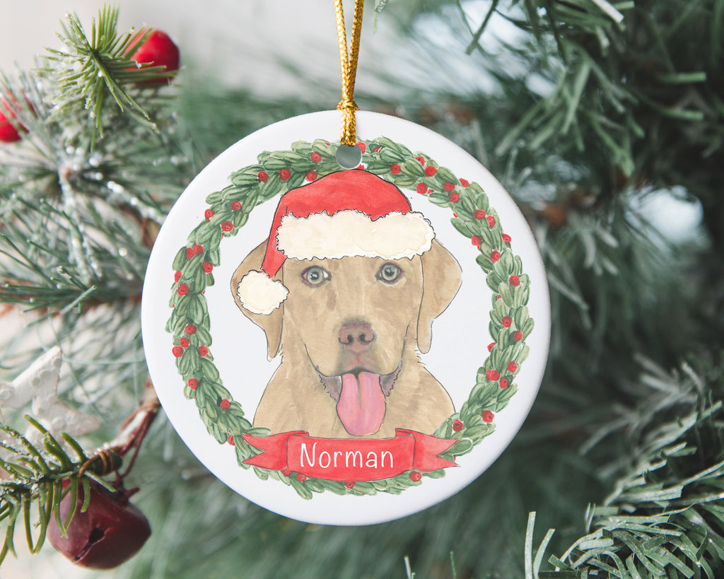 Personalized Labrador (Dudley) Christmas Ornament