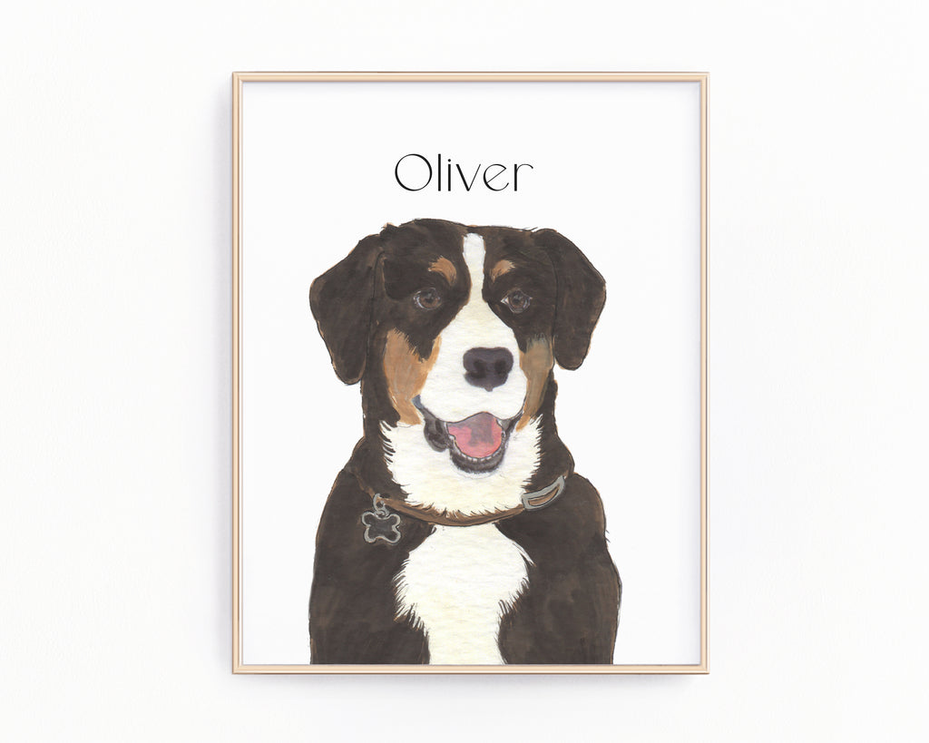 Personalized Entlebucher Mountain Dog Fine Art Prints
