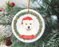 Personalized American Eskimo Christmas Ornament