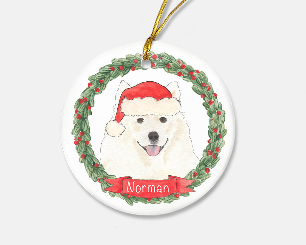 Personalized American Eskimo Christmas Ornament