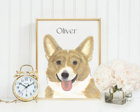 Personalized Corgi (Fawn & White) Fine Art Prints