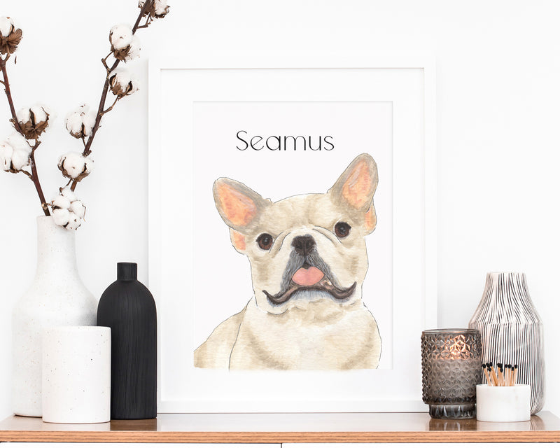 Personalized Frenchie (Fawn / Cream) Fine Art Prints