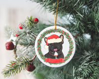 Personalized Frenchie (Black / Brindle) Christmas Ornament
