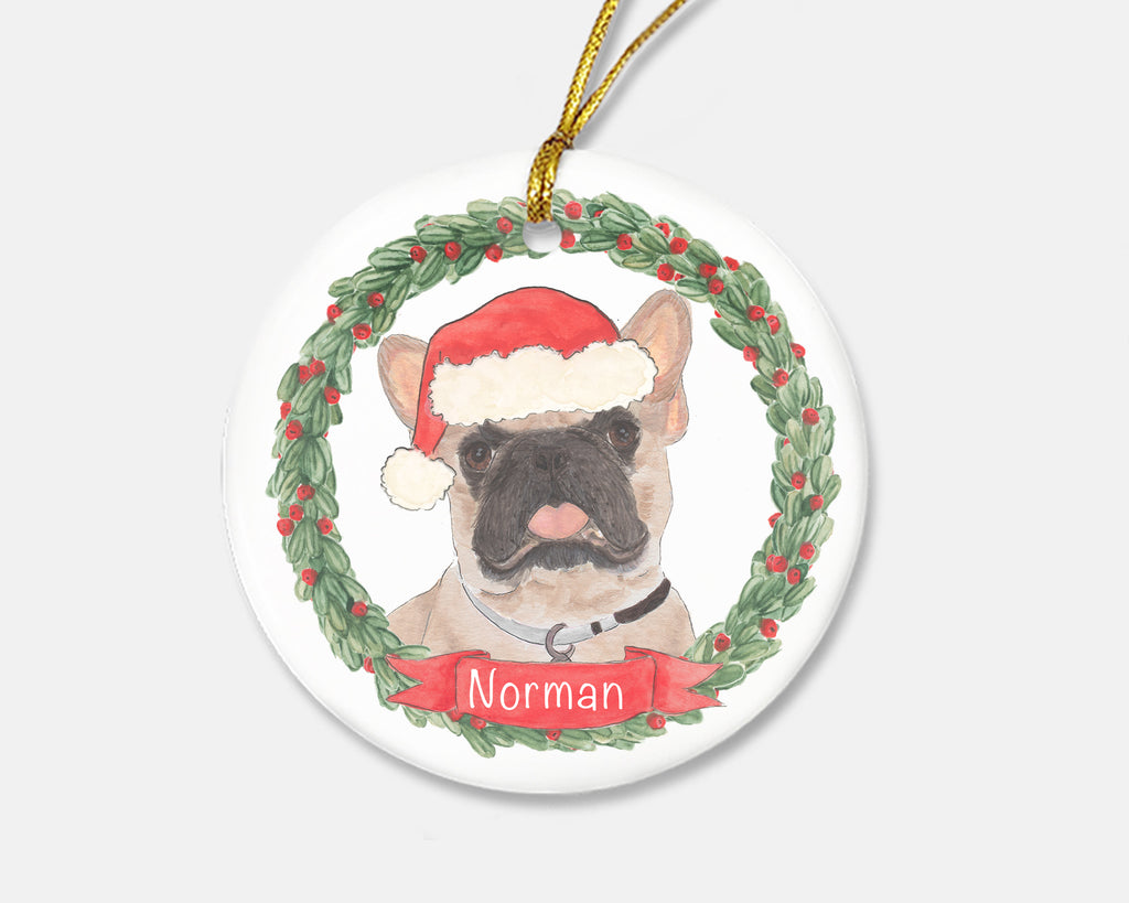 Personalized Frenchie (Masked) Christmas Ornament