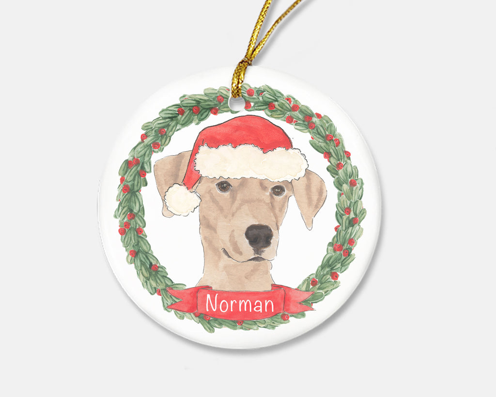 Personalized German Pinscher (Tan) Christmas Ornament