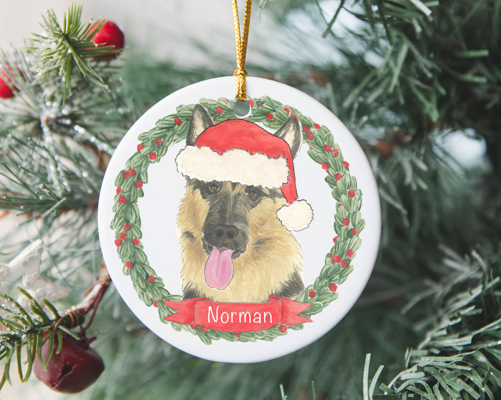 Personalized German Shepherd Christmas Ornament