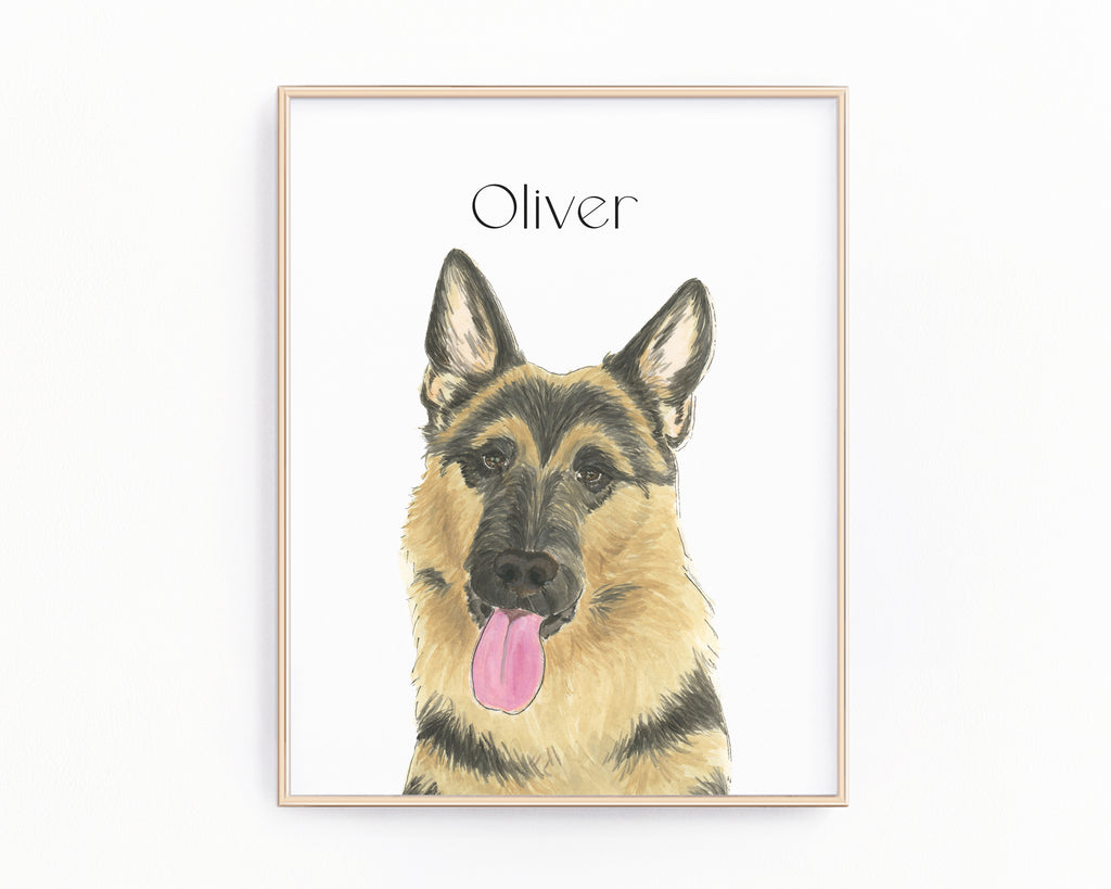 Personalized German Shepherd Fine Art Prints