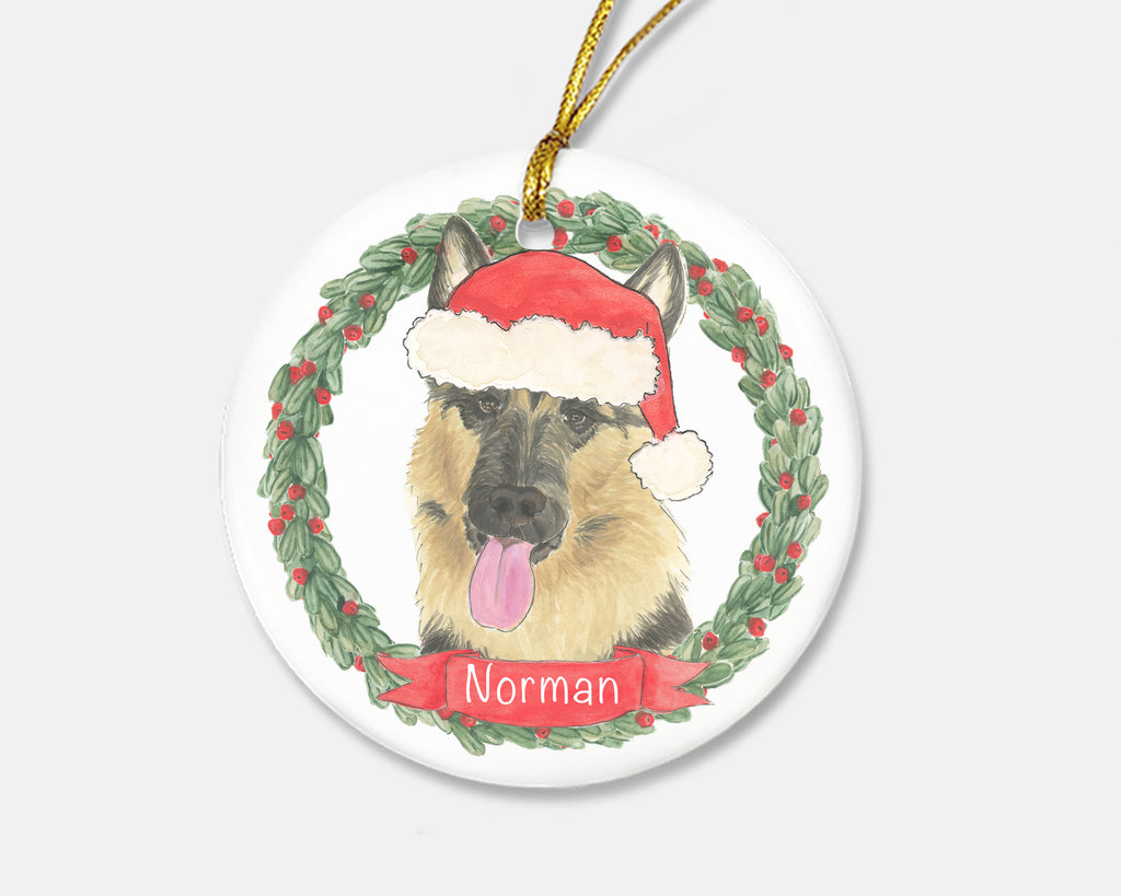 Personalized German Shepherd Christmas Ornament