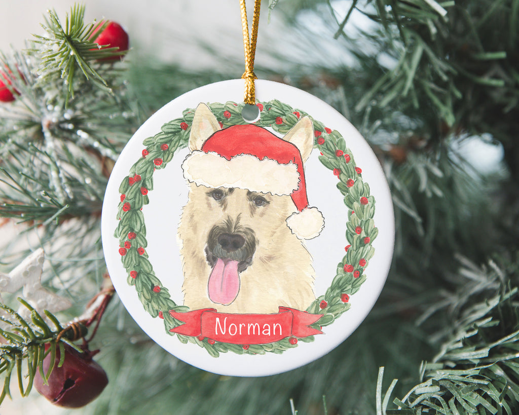 Personalized German Shepherd (Black & Tan) Christmas Ornament