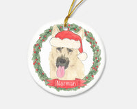 Personalized German Shepherd (Black & Tan) Christmas Ornament