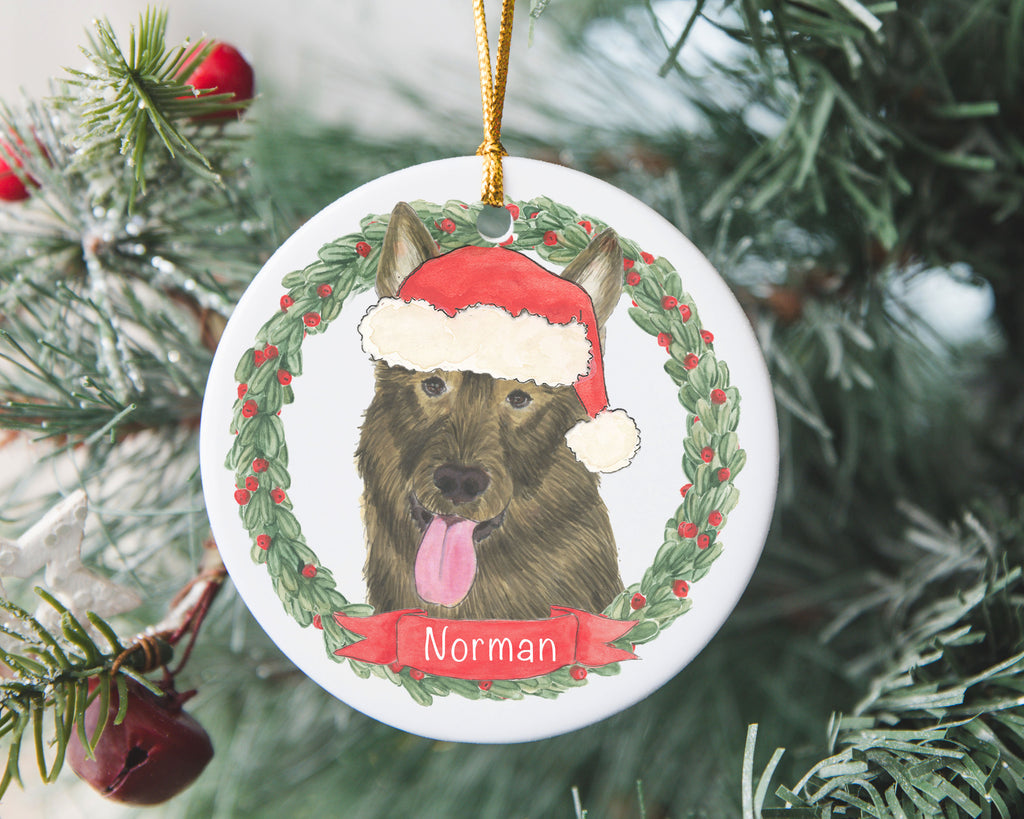 Personalized German Shepherd (Sable) Christmas Ornament