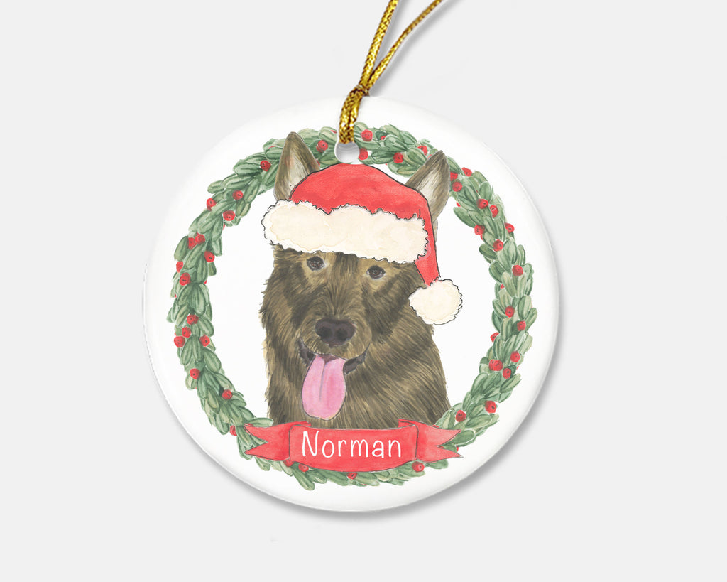 Personalized German Shepherd (Sable) Christmas Ornament