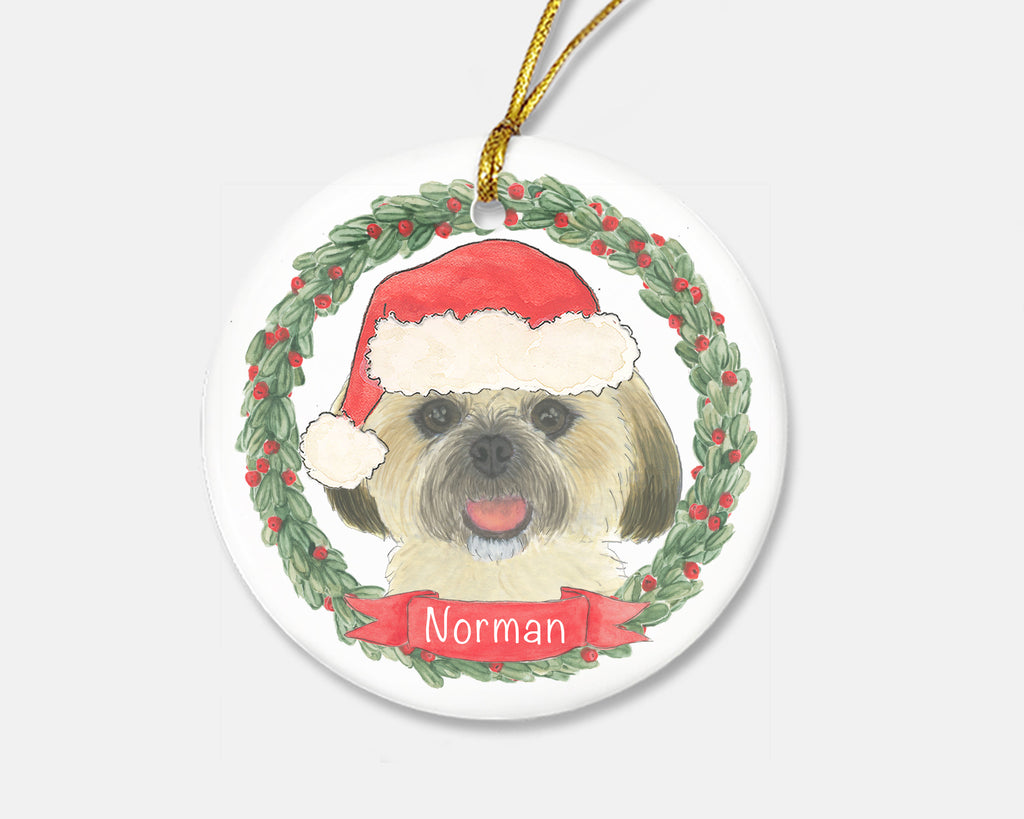 Personalized Shih Tzu (Golden) Christmas Ornament