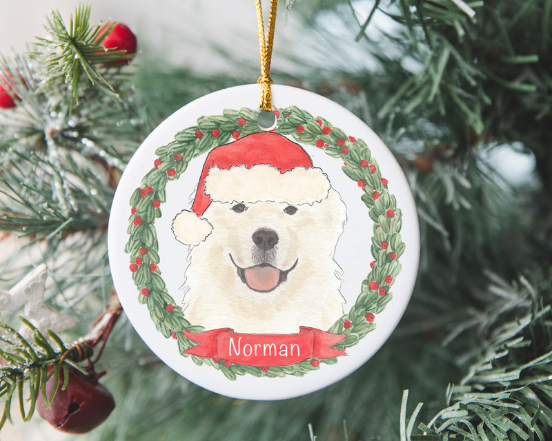 Personalized Great Pyrenees Christmas Ornament
