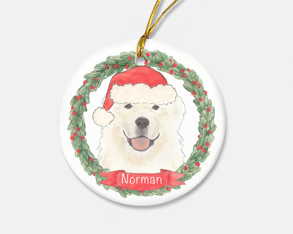 Personalized Great Pyrenees Christmas Ornament
