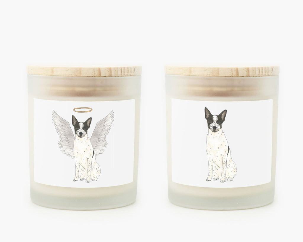 Heeler / Cattledog (Black & White) Candle