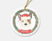 Personalized Australian Cattledog (Red & White) Christmas Ornament