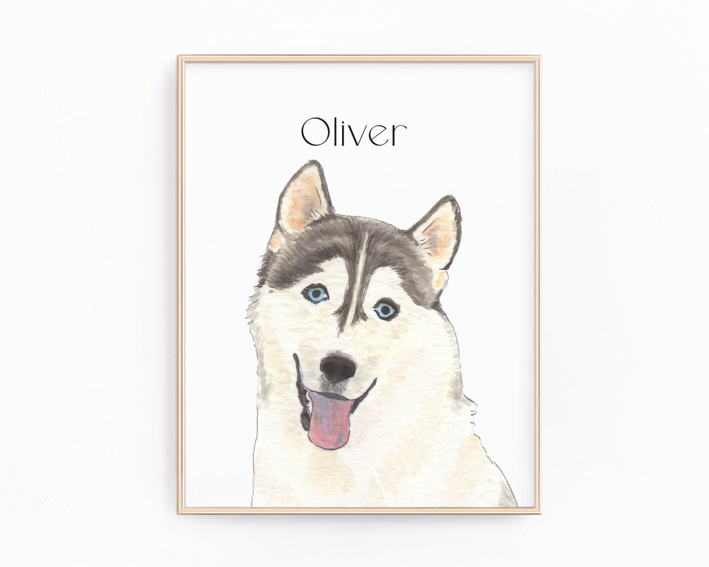 Personalized Husky Fine Art Prints