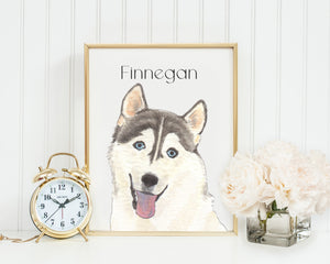Personalized Husky Fine Art Prints