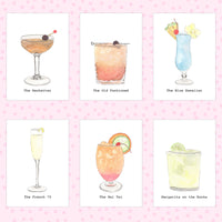 Watercolor Cocktail Fine Art Prints