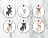 Personalized French Bulldog Christmas Ornament