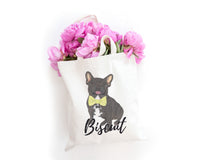 Personalized French Bulldog (Black / Brindle) Tote Bag