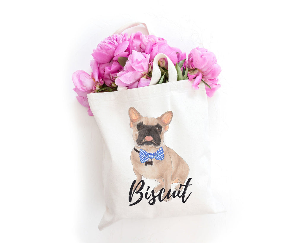 Personalized Masked Fawn French Bulldog Tote Bag