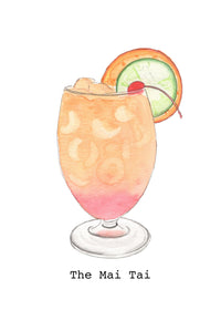 Watercolor Cocktail Fine Art Prints