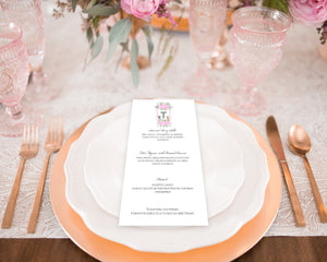 Custom Wedding Crest Menu