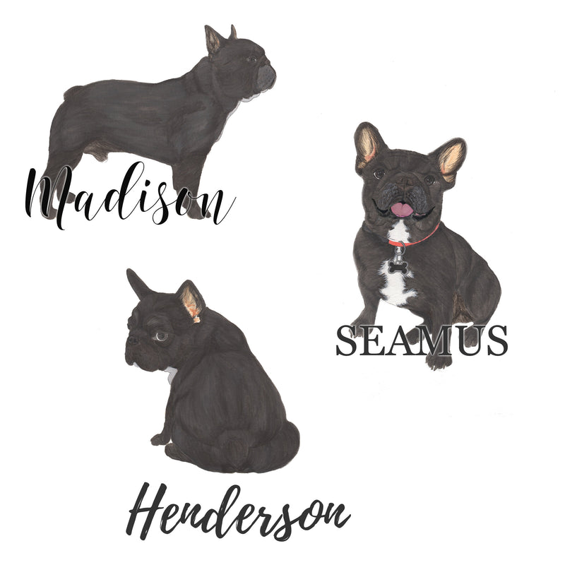 Personalized French Bulldog (Black & Tan Tricolor) Tote Bag
