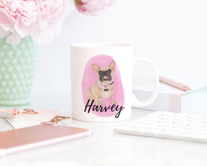 Personalized French Bulldog (Masked) Ceramic Mug