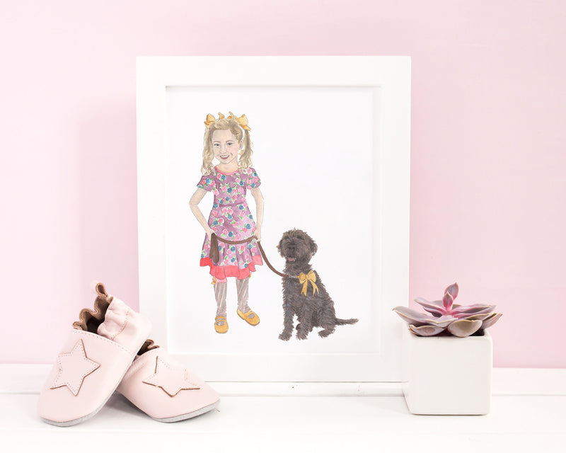 Custom Puppy Brother / Sister Painting
