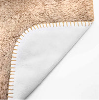 Personalized White Floof Sherpa Throw Blanket