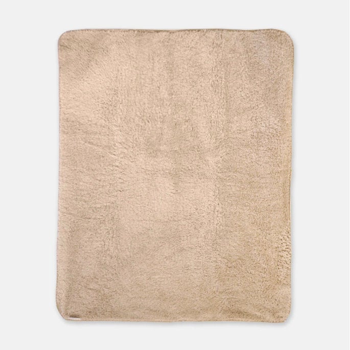 Frenchie (Black & Tan Tricolor) Sherpa Throw Blanket