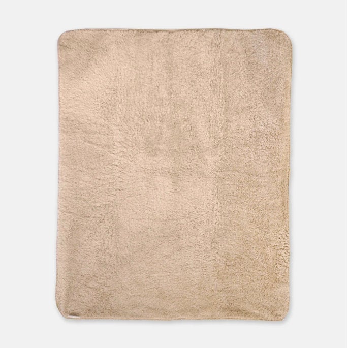 Pug (White) Sherpa Throw Blanket