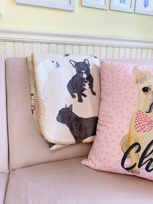 Personalized Chihuahua Sherpa Throw Blanket