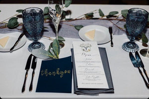 Custom Wedding Crest Menu