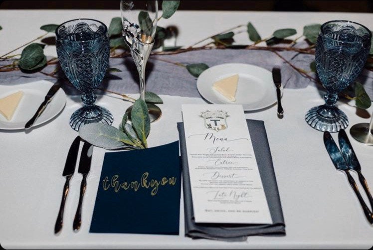 Custom Wedding Crest Menu