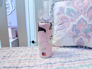 French Bulldog (White / Pied) Fleece Baby Blanket