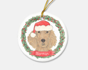 Personalized Irish Setter Christmas Ornament