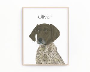 Personalized German Shorthaired Pointer (Liver) Fine Art Prints