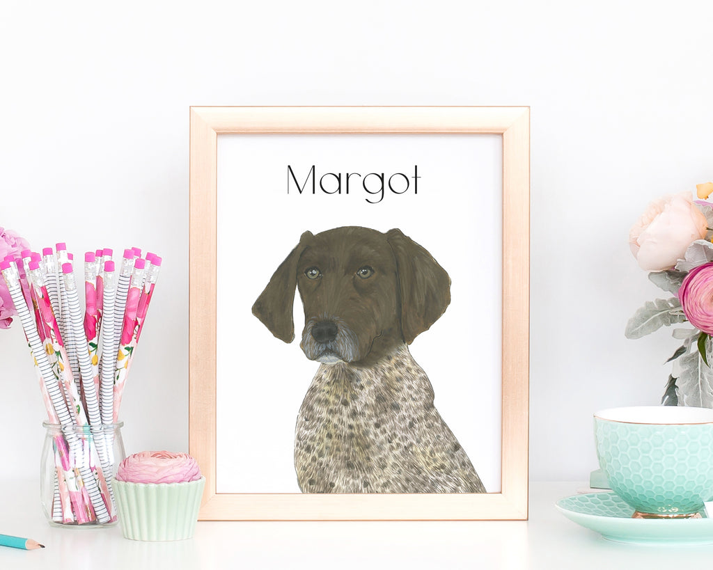 Personalized German Shorthaired Pointer (Liver) Fine Art Prints