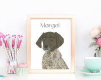 Personalized German Shorthaired Pointer (Liver) Fine Art Prints